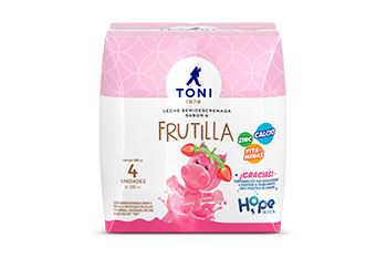 4 Pack Tetra Toni Leche Semidescremada Frutilla