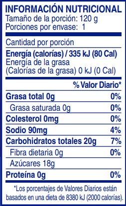 Informacion Nutricional Gelatoi 120g